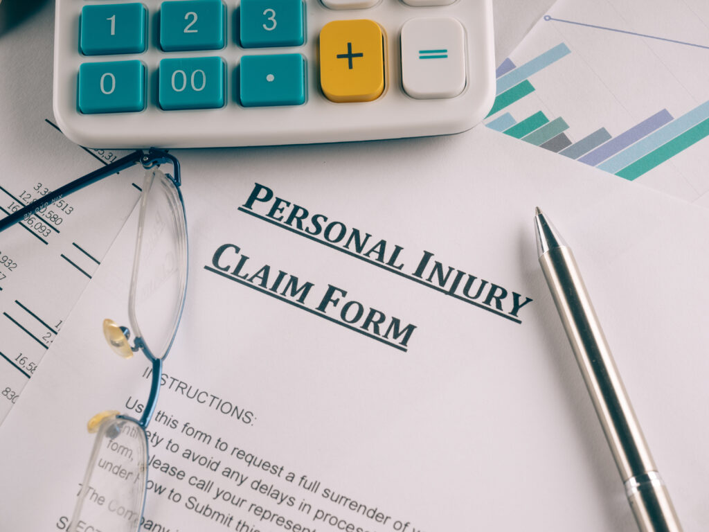 Personal Injury Claim Documento de formulario de reclamación por lesiones personales
