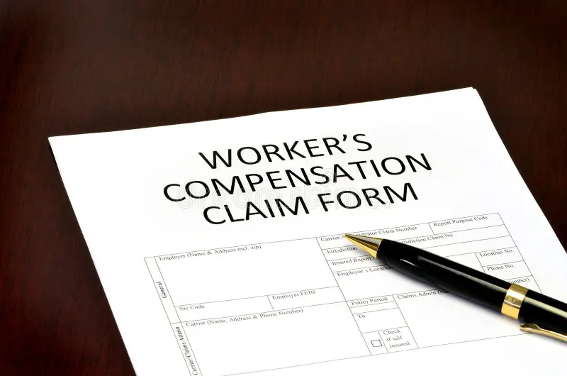 Formulario de reclamo de compensación para trabajadores por una lesión laboral